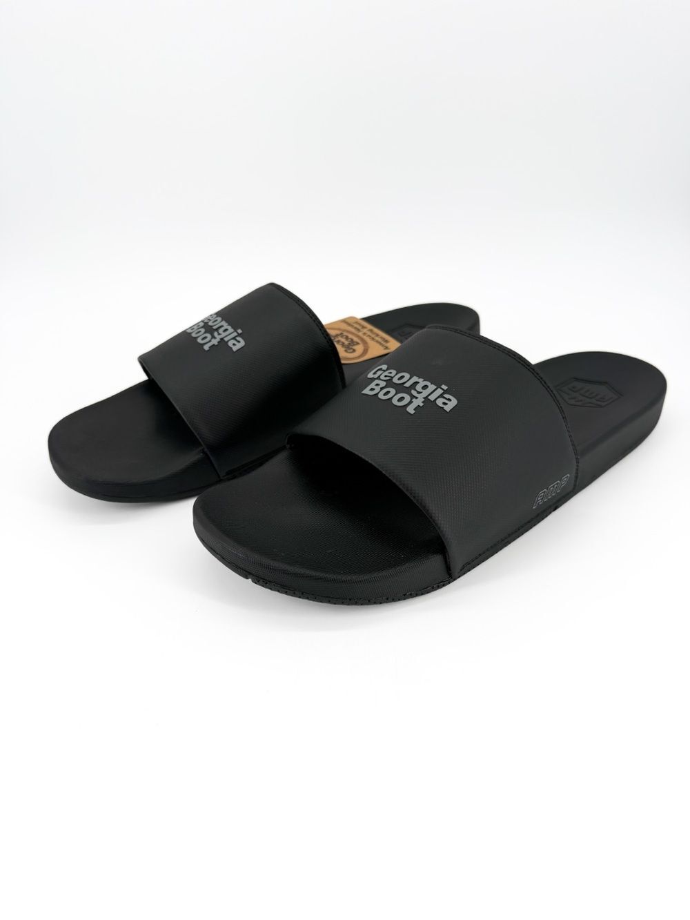 Georgia Boot AMP Orthotic Recovery Slide Sandals Arch Support Black 15 NEW